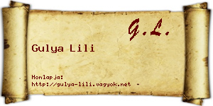 Gulya Lili névjegykártya