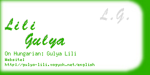 lili gulya business card